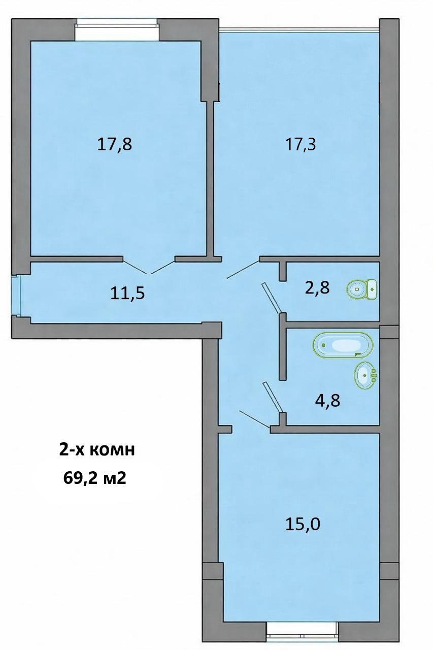 Планировка квартиры, вариант 6