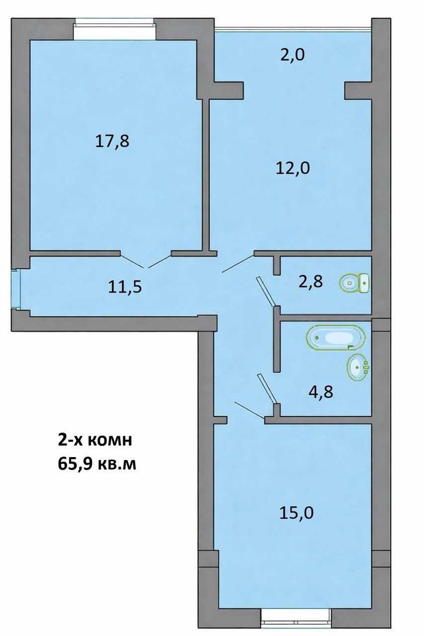 Планировка квартиры, вариант 2